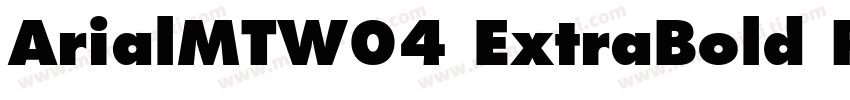 ArialMTW04 ExtraBold Regular字体转换